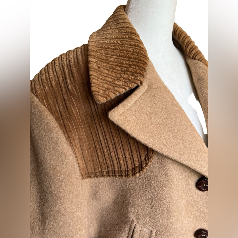Vintage ZERO KING Size 42 Corduroy Coat Plaid Wool Lining USA Brown Mens - Picture 3 of 16